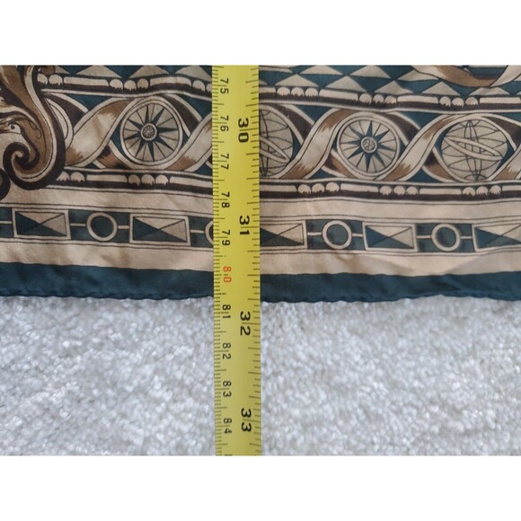 ELLEN TRACY Designer Discover Map Silk Scarf 34“ Square - Picture 5 of 15